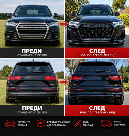 Боди кит за Audi Q7 4M (2016–2019) – конверсия към Q7 2024+ S-Line дизайн