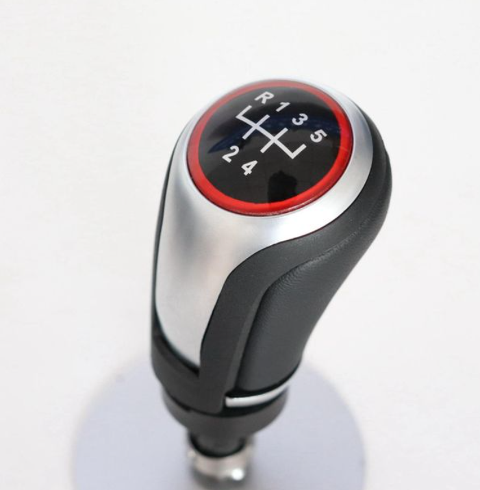 Кожена топка за скоростен лост за Volkswagen Golf Mk5, Mk6, Scirocco, Jetta, EOS (5 скорости)