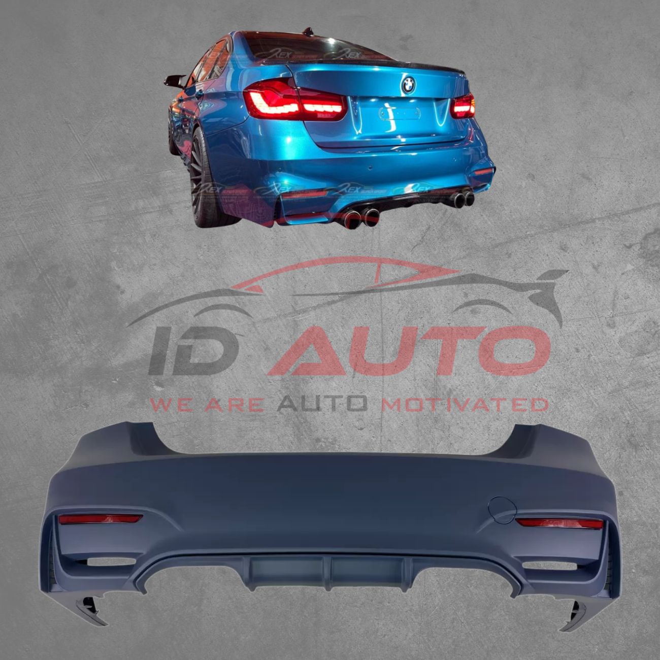 Задна броня за BMW F30 (2011+) – M3 дизайн, без отвори за парктроник