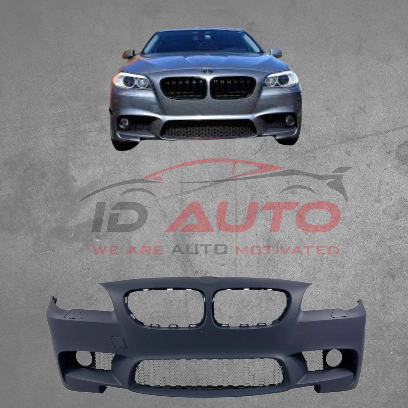 Предна броня M5 за BMW F10 / F11 (2010–2014) – с отвори за парктроник и халогени