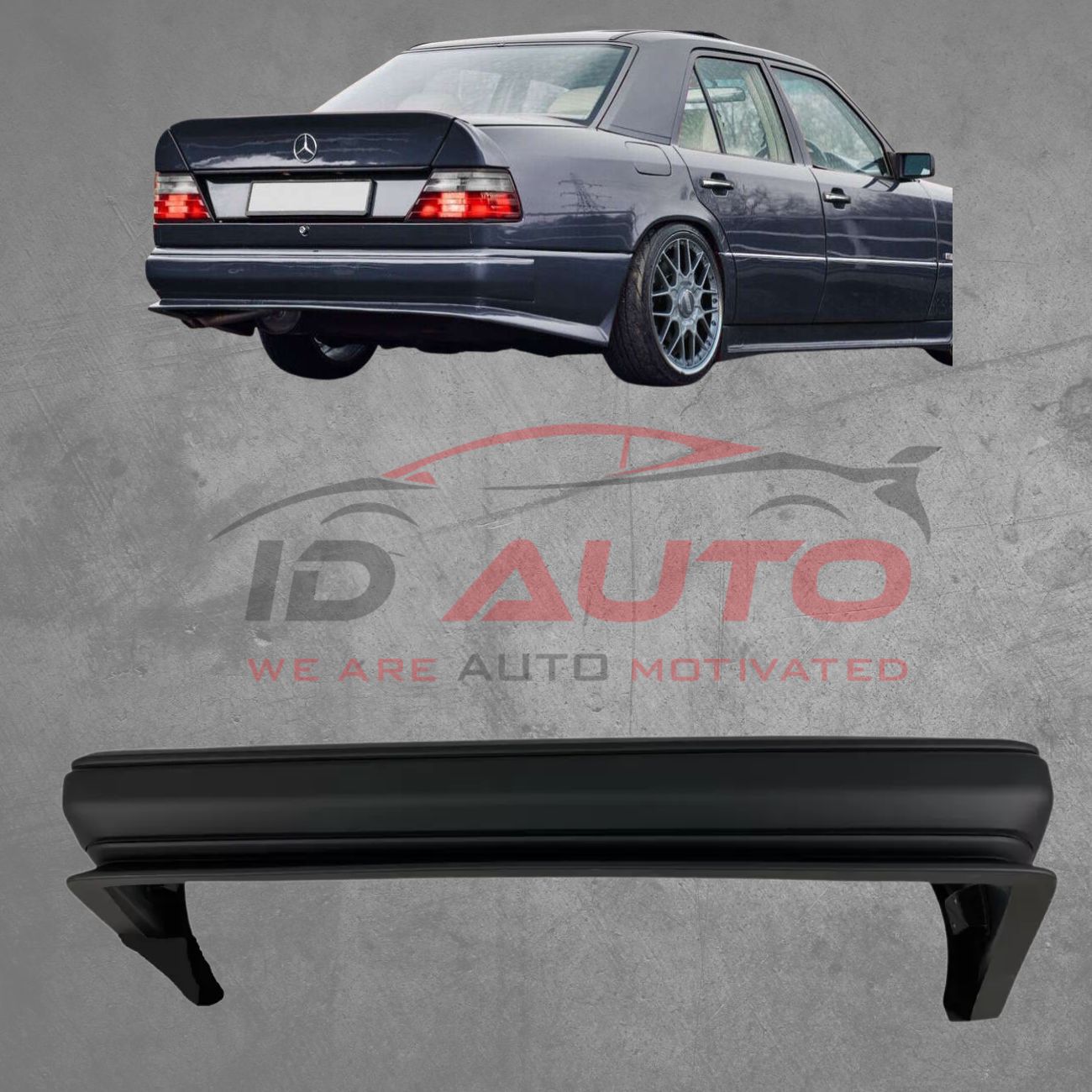 Задна броня Mercedes E-Class W124 (1985–1995) – AMG дизайн