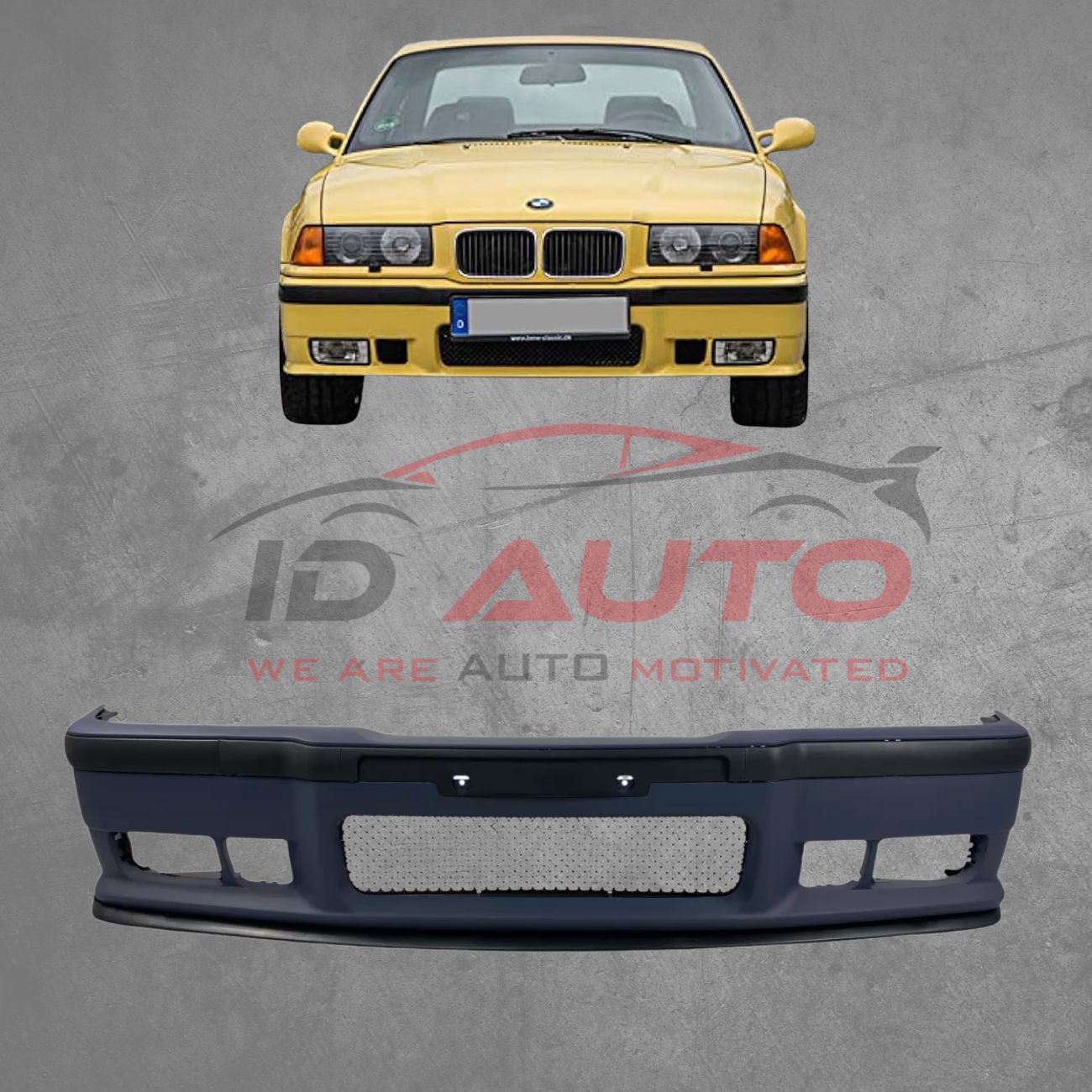 Предна М броня BMW E36 – M3 стил, грундирана