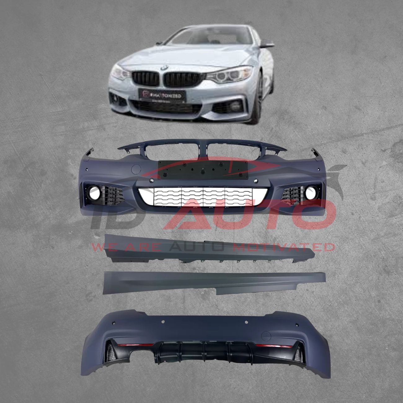 Боди кит пакет за BMW F32 – M-Tech дизайн, грундиран