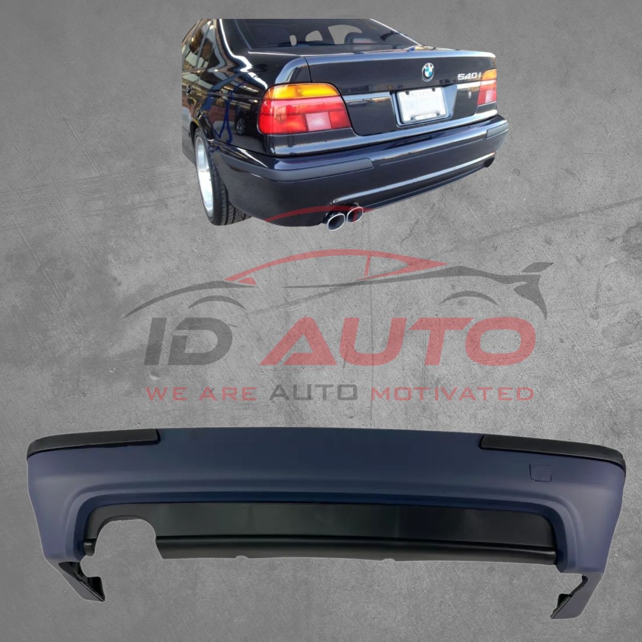 Задна броня M5 за BMW E39 Sedan – единичен дифузьор, със/без отвори за парктроник