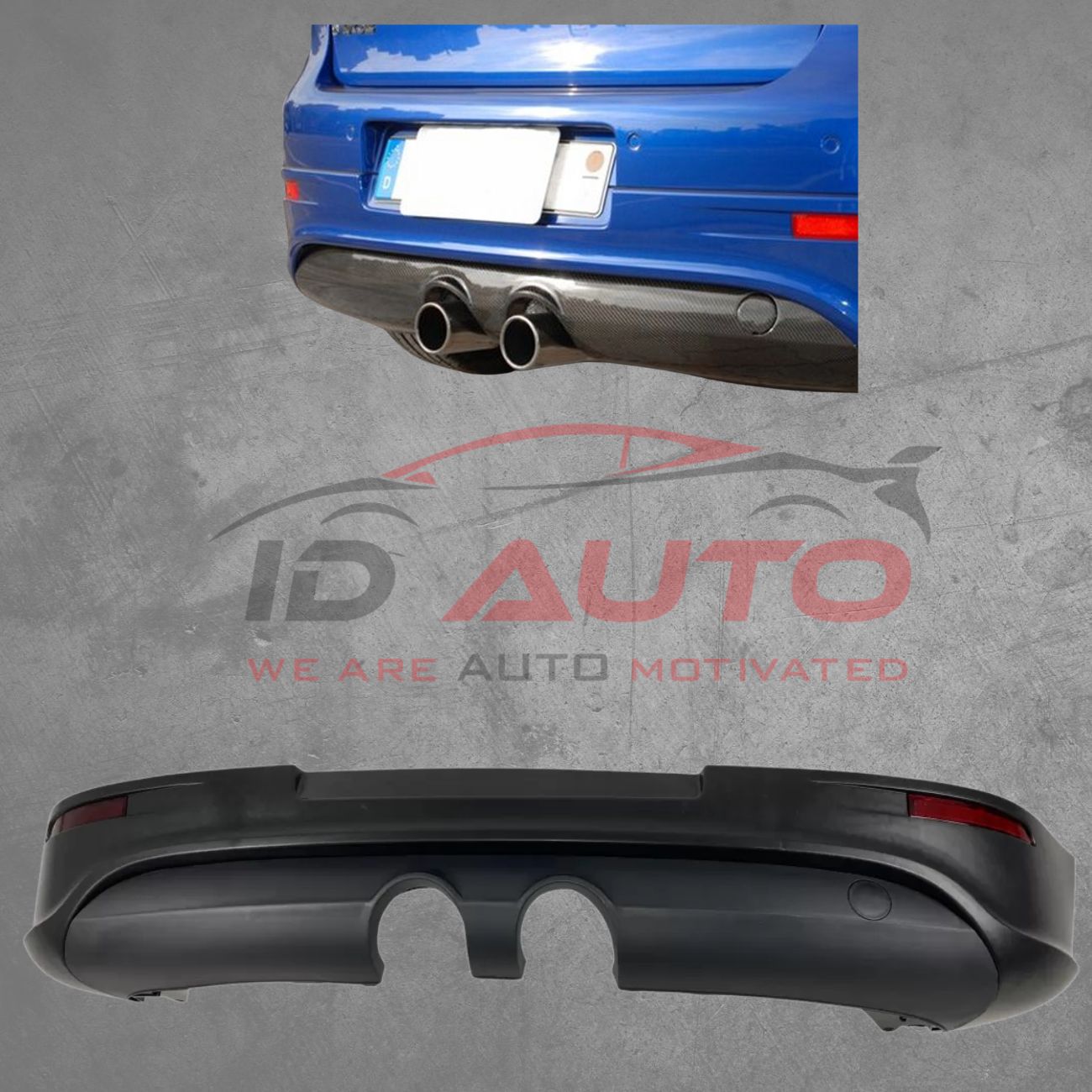 Дифузер за задна броня VW Golf 5 – R32 стил, без грунд