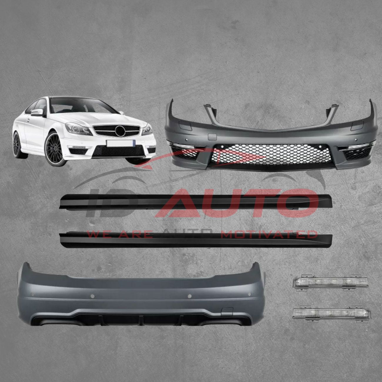 Body Kit за Mercedes C-Class W204 (2007–2015) – C63 AMG дизайн, Coupe 2D