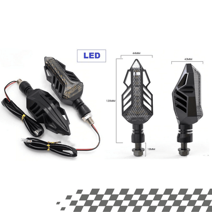Бягащи LED мигачи за мотор - 2бр.