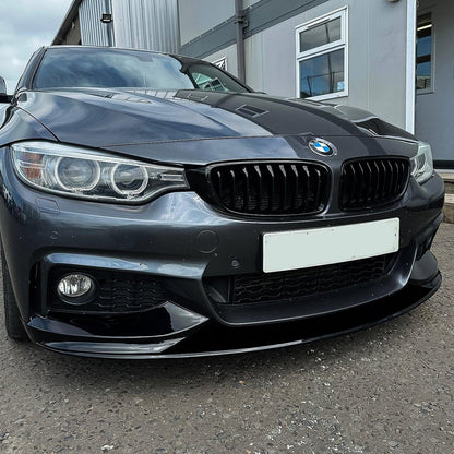 Преден лип спойлер – BMW 4 Series F36 (2014–2020), черен гланц