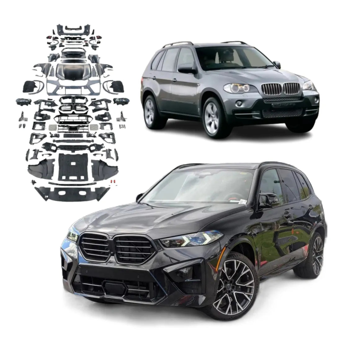 Боди кит за BMW X5 E70 (2007–2013) – конверсия към BMW X5 M G05/F95 LCI дизайн