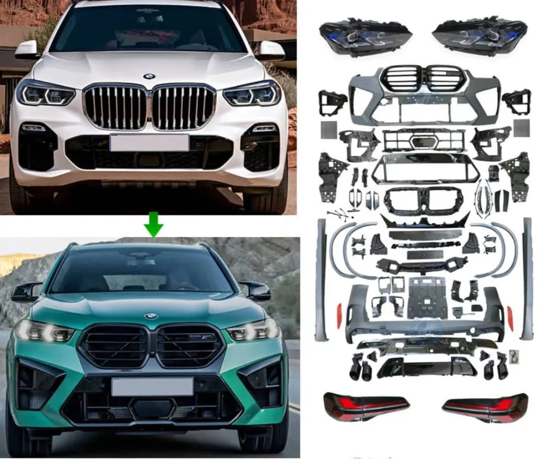 Боди кит за BMW X5 G05 – конверсия към X5 M F95 фейс дизайн