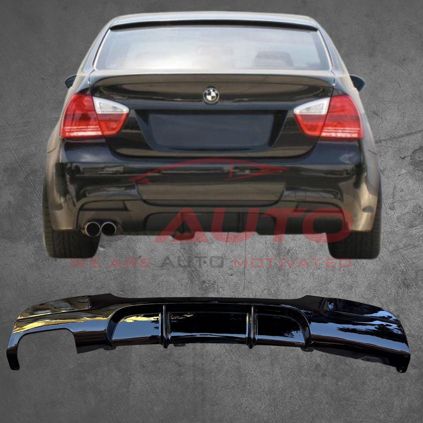 Дифузьор за задна броня BMW E90 (2005-2012) - M-Tech - единичен
