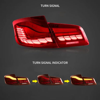 Диодни LED стопове за BMW F10 Седан (2011–2017) – CS / M5 Look, Червени