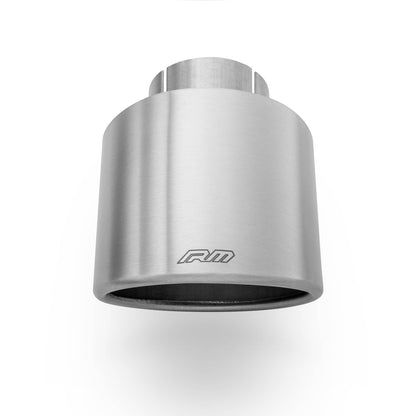RM Motors oval beveled tip in satin stainless steel