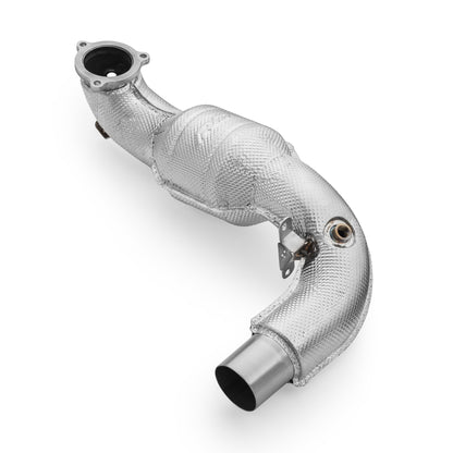 Mercedes-AMG A35 GPF W177 4MATIC downpipe with heat shield and catalytic converters