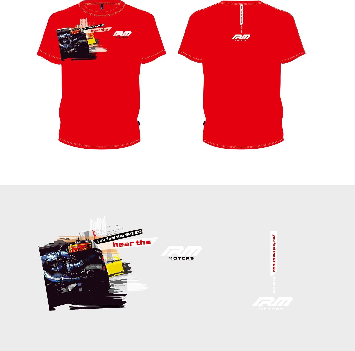 Men's red RM Motors T-Shirt