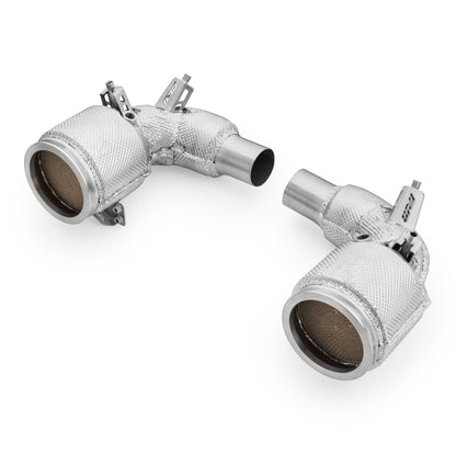 Downpipe за Porsche Carrera 992 GTS with catalytic converter and heat shield