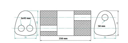 Stainless steel through mount muffler - EDEX