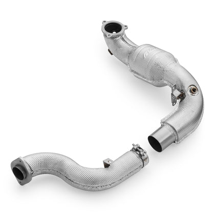 Mercedes-AMG A35 GPF W177 4MATIC downpipe with heat shield and catalytic converters
