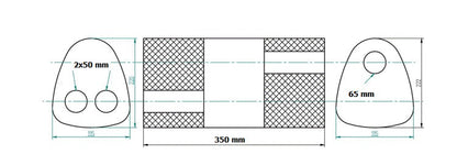 Straight through aluminized muffler to mount - EDEX