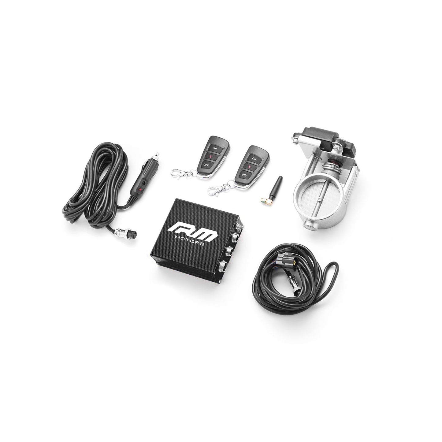 Electronic exhaust damper with 76 mm control unit