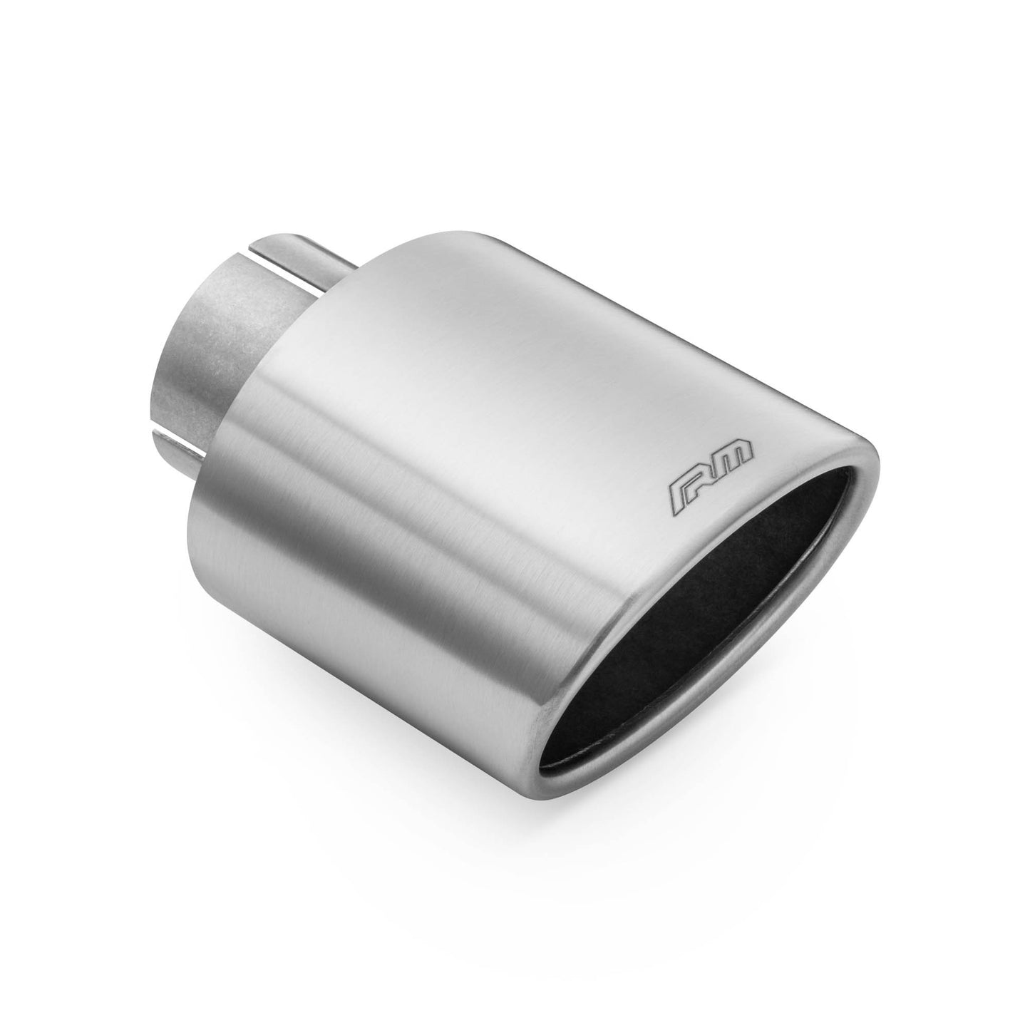RM Motors oval beveled tip in satin stainless steel