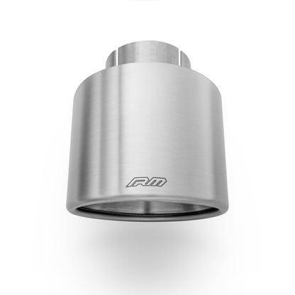 RM Motors oval beveled tip in satin stainless steel