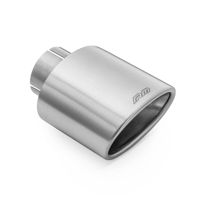 RM Motors oval beveled tip in satin stainless steel