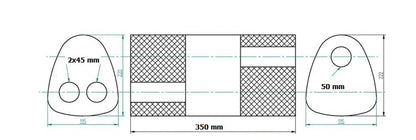 Aluminized steel through-mount muffler - EDEX