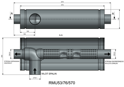 Uniwersalny tłumik eliptyczny RMU53