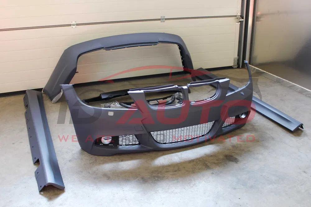 M пакет брони за BMW E90 / БМВ Е90 (2005–2008) – M-Technik комплект предна и задна броня + прагове, М техник дизайн
