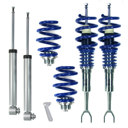 Регулируемо спортно окачване JOM BlueLine Coilover Kit подходящ за Audi A6 (4F) Limousine 2.0 TDI, 2.0 TFSI, 2.4, 2.7 TDI, 2.8 FSI, 3.0, 3.2 FSI година 2004-2011, без 4х4
