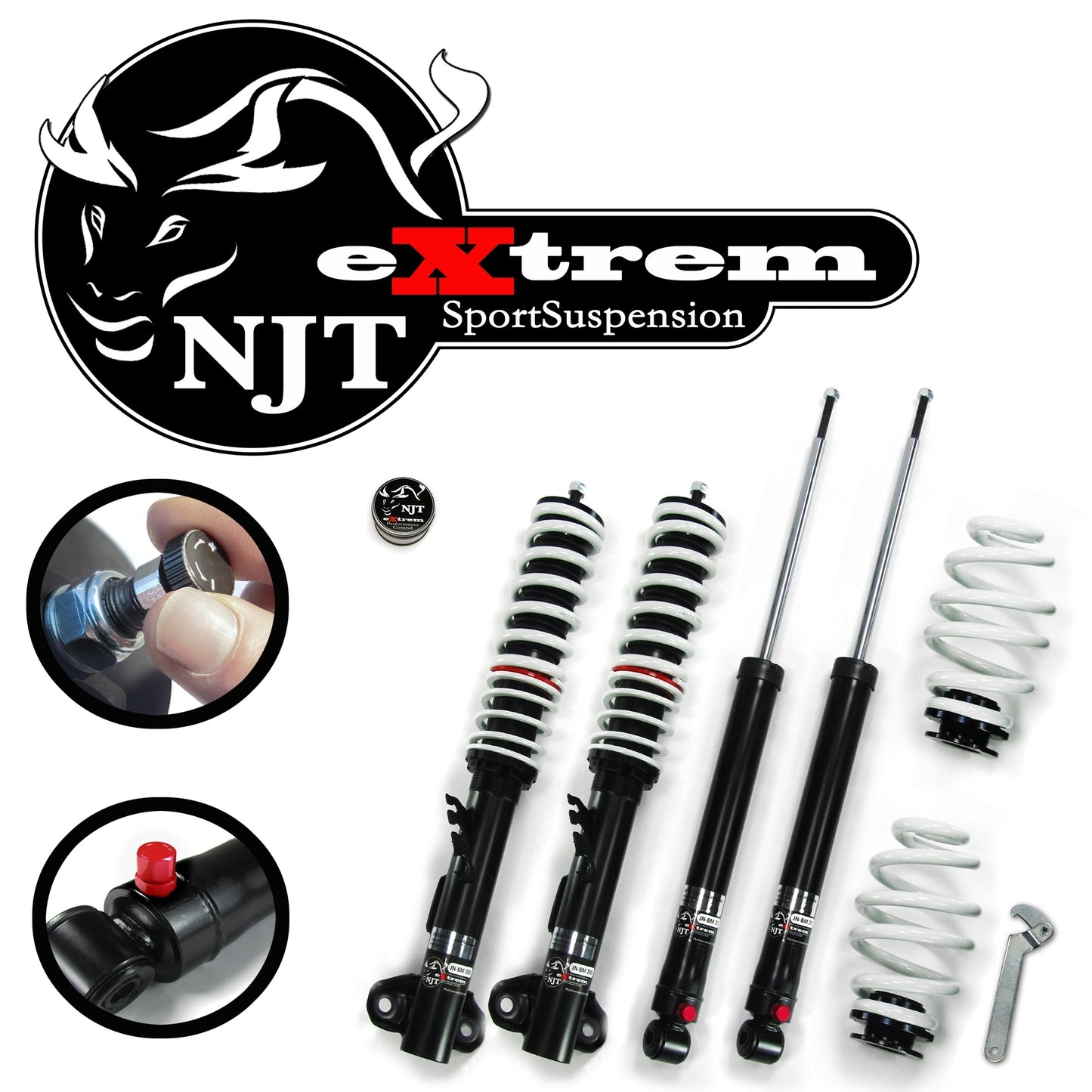 Регулируемо спортно окачване NJT eXtreme - BMW E36 4 и 6 cylinder / 06.1992-2000