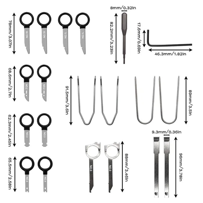Инструменти за демонтаж на радио  - 2473 - 20 части
