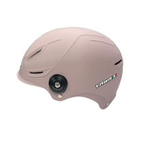 Каска мото PA523 с визьор - опушен розов мат