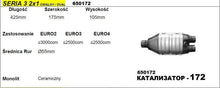 Катализатор за двигател до 3000 куб. 2х1 - ф55 с дължина 425мм