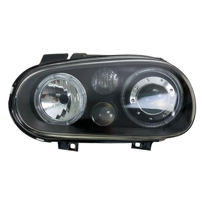 Кристални фарове с Angel Eyes за VW GOLF IV R32 - черни