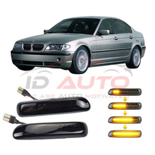 LED Черни (опушени) Бягащи Мигачи за BMW E46 (Canbus)