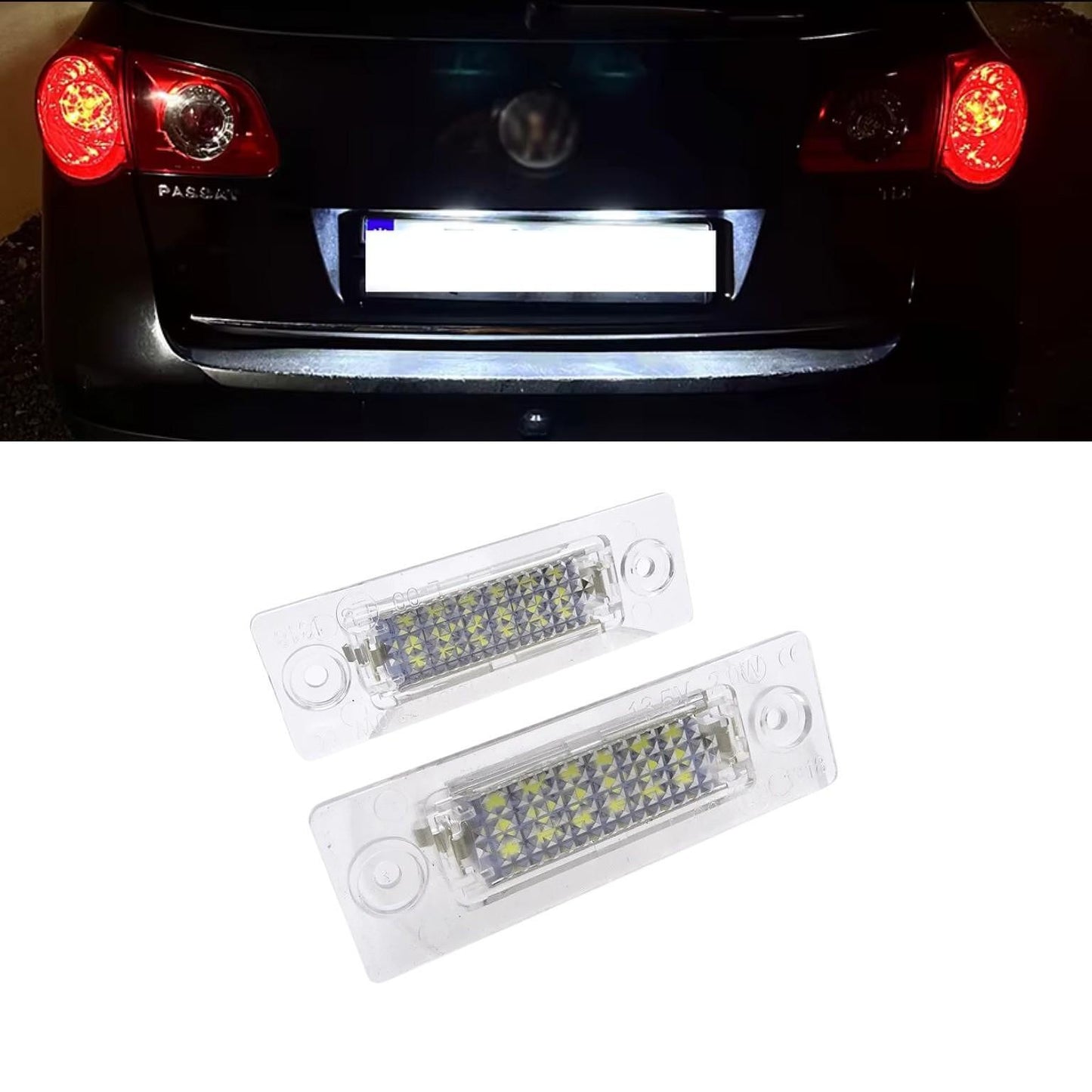 Led плафони за регистрационен номер - VW PASSAT/ JETTA/ TOUARAN/GOLF PLUS/SKODA SUPERB
