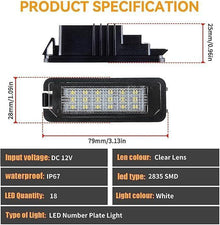Led плафони за заден номер 6000К - Vw Passat B6 / B7 / CC