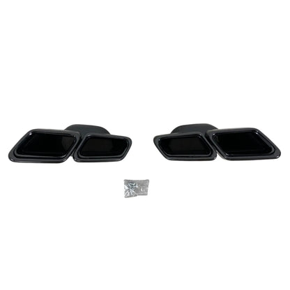 Черни AMG Накрайници за Mercedes E-Class W212 и S-Class W222 – Gloss Black