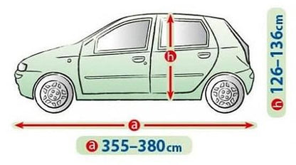 Покривало Kegel Mobile М1 хечбек - 355-380см (сиво)