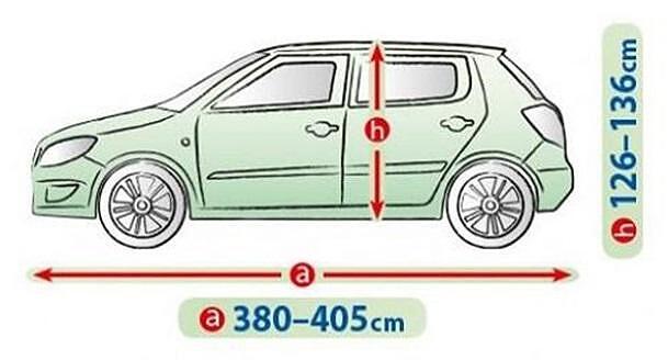 Покривало Kegel Mobile М2 хечбек - 380-405см (сиво)