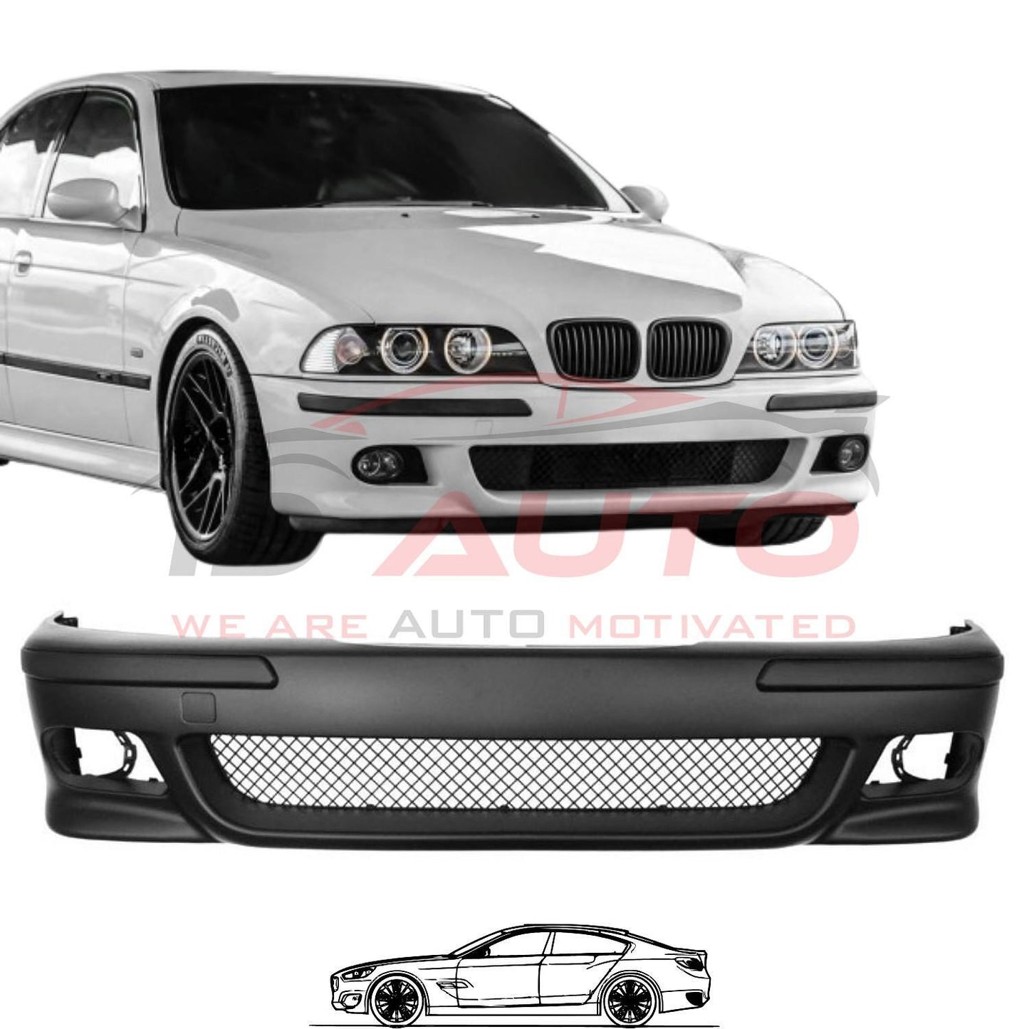 Предна М броня за Bmw E39 (1995-2004] на грунд