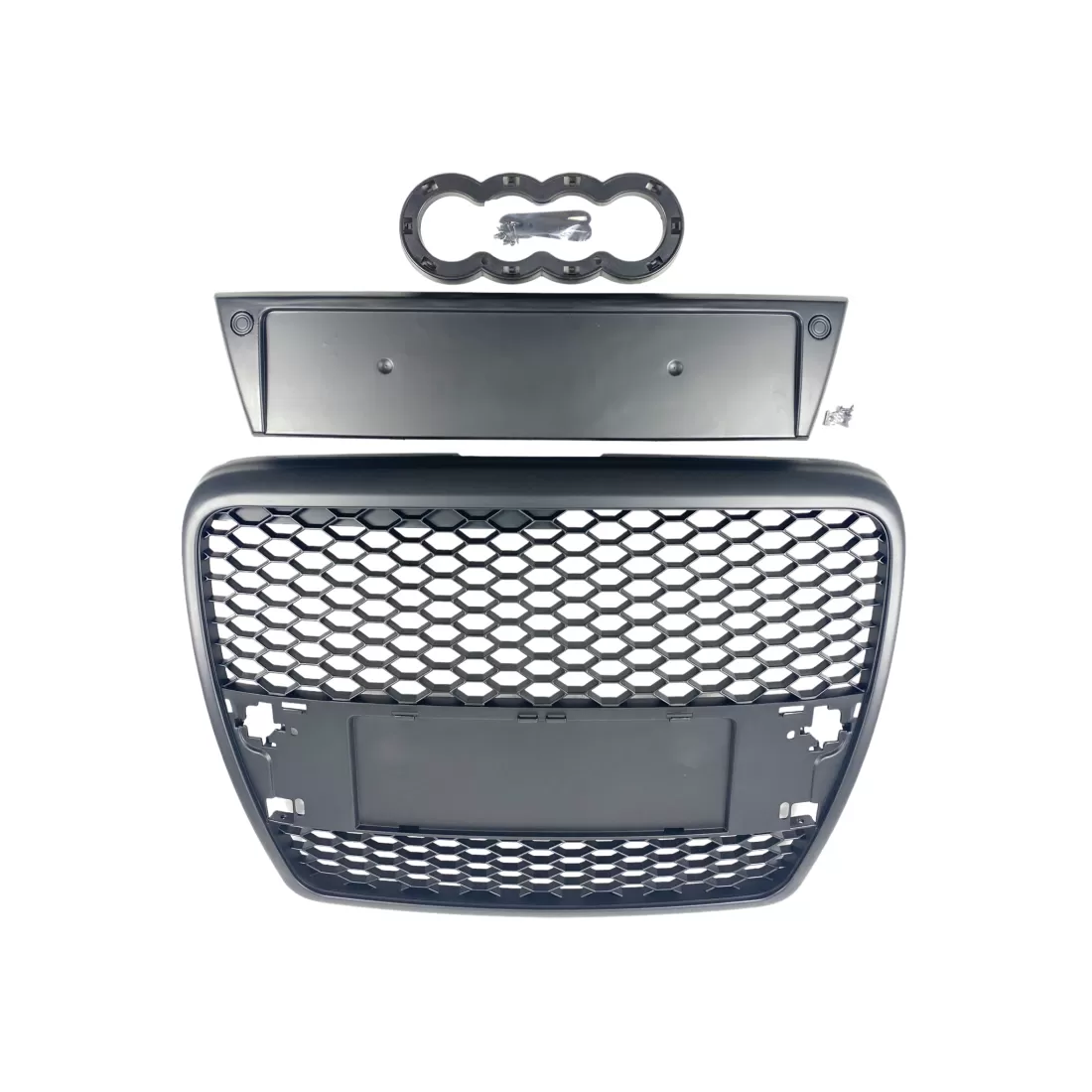 Решетка без емблема за Audi A6 4F (2004-2008) - черна RS Look