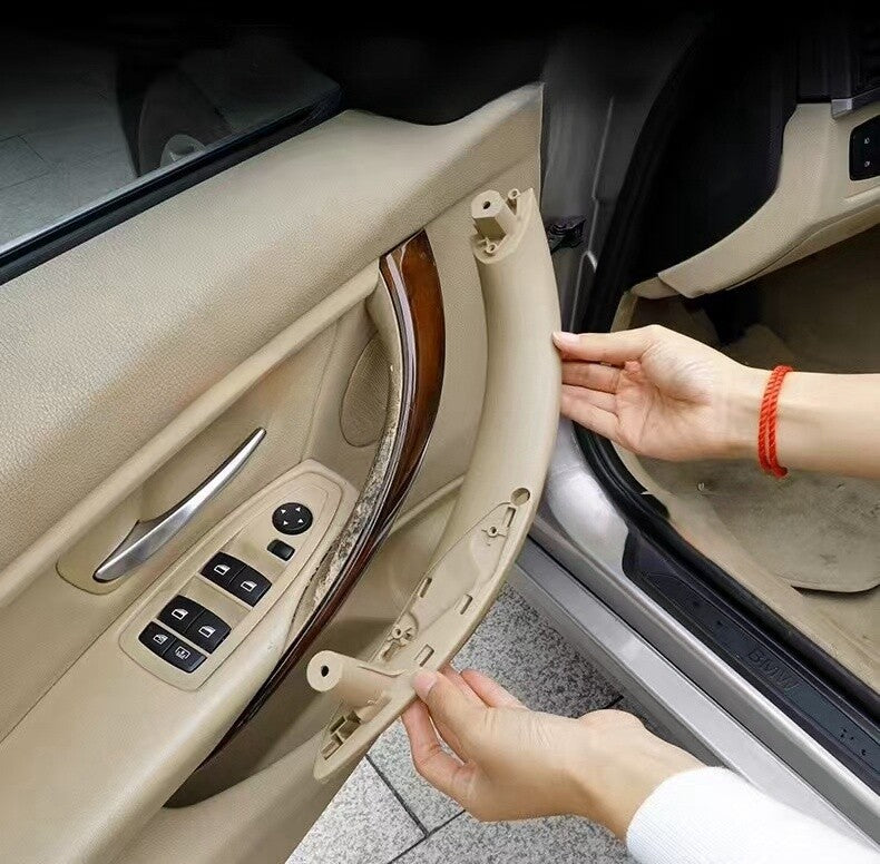 Комплект вътрешни дръжки за BMW F30 / F31 (2012–2019) – бежови, пълен комплект с капачки и болтове