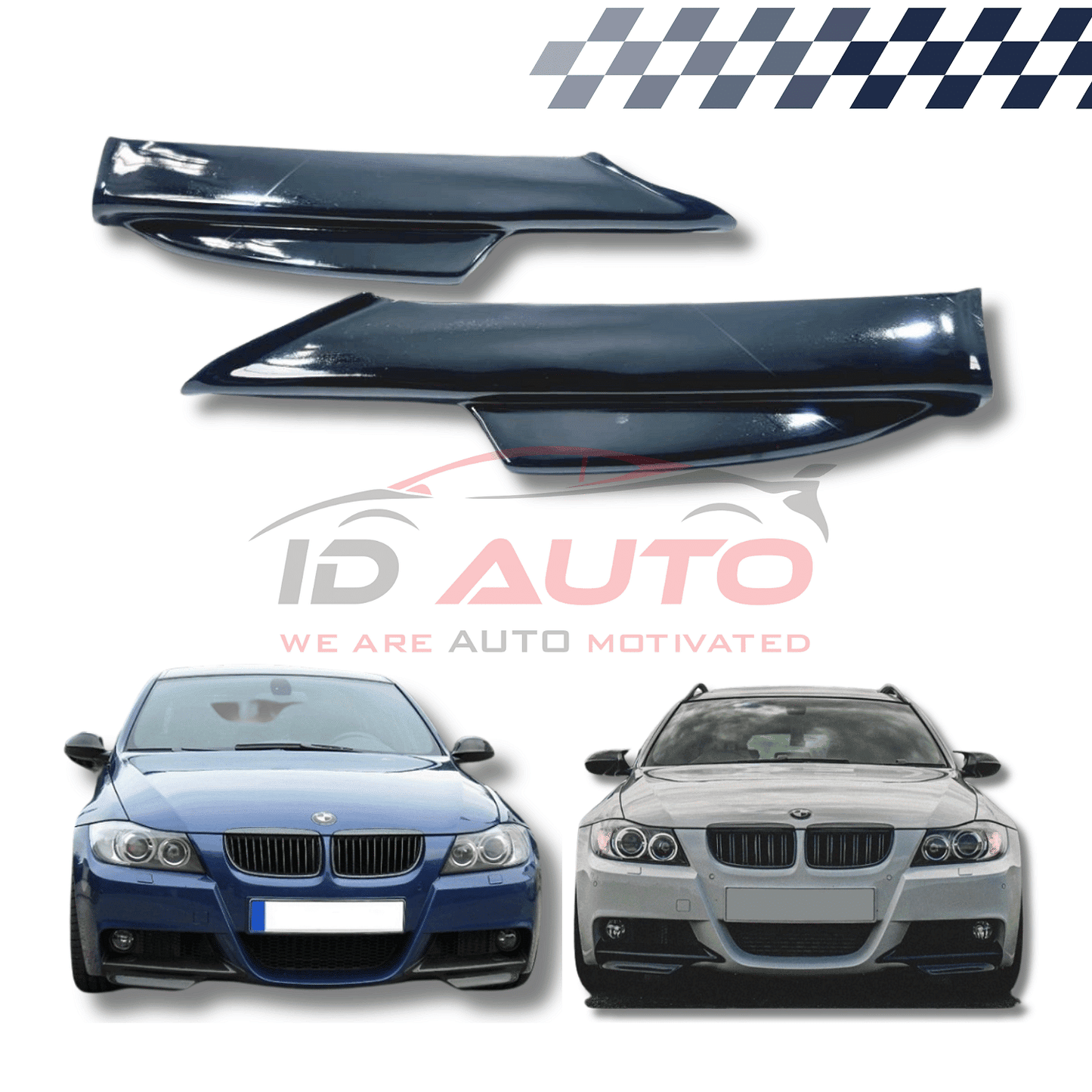 Сплитери GT за предна M Technik броня - BMW E90 / E91 (2005-2008)
