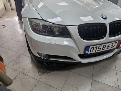 Сплитери GT за стандартна предна броня - BMW E90 / E91 ФЕЙС (2008-2012) черен гланц