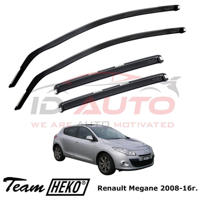 Ветробрани Heko за Renault Megane (08-2016г) тъмно опушени