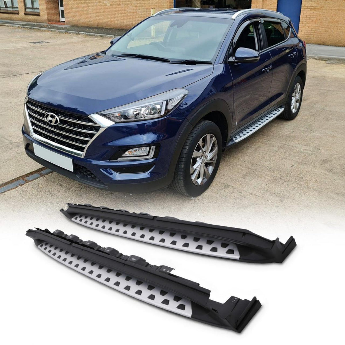 Странични степенки за Hyundai Tucson III (2015–2020) – Алуминиеви прагове