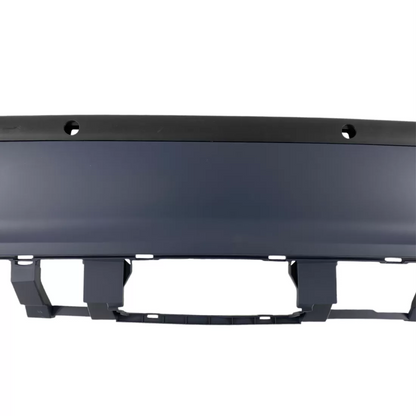 Задна броня за BMW E46 sedan – M-Tech дизайн, с отвори за парктроник 18 mm, грундирана